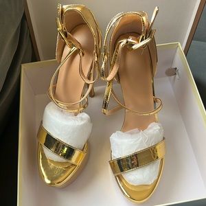 Gold slim/chunky heels brought from Amazon